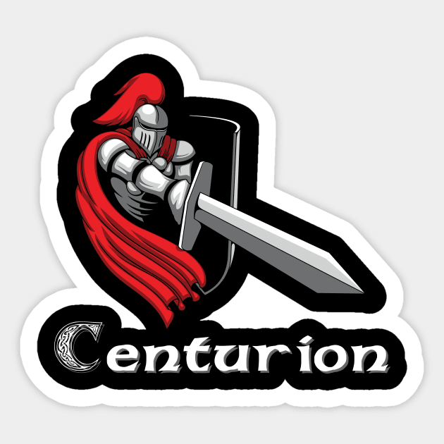 Roman Centurion Design Sticker by greygoodz